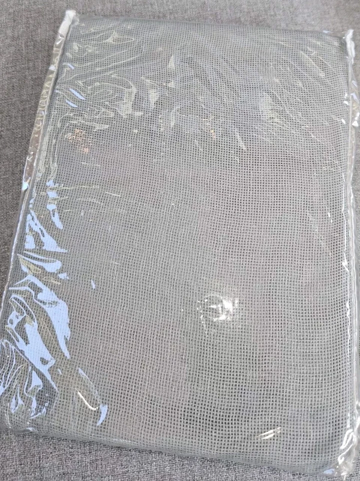 2 Canopy Semi Sheer Open Weave Drapery Panel Lt. Blue  (1 open Pkg.) - Image 2 of 4