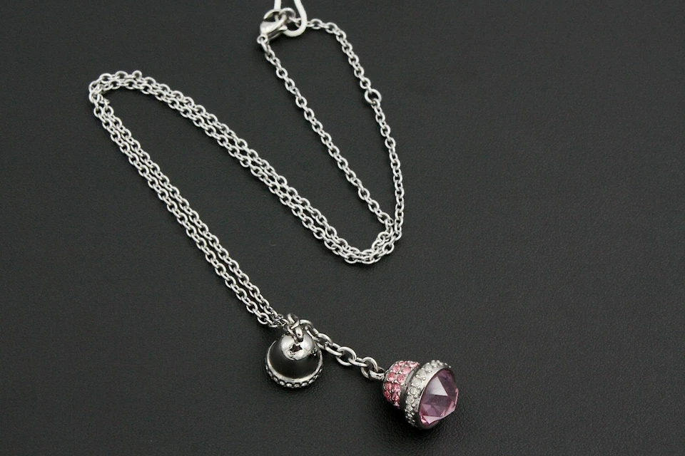 Elegant Morellato Necklace Pendant Bells Natural Pink And White Zirconia Sale - Image 2 of 3