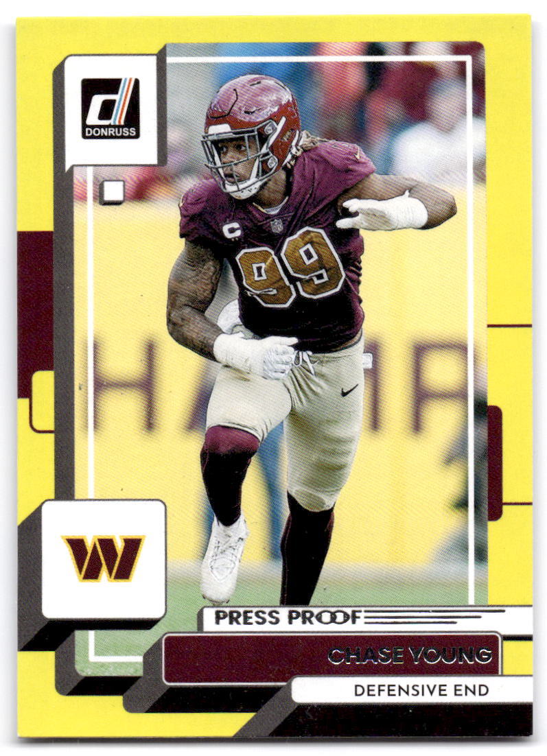 2022 Donruss #183 Chase Young Yellow Press Proof