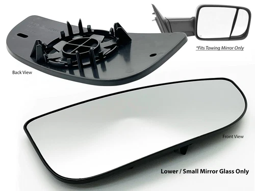 For 2009-2022 RAM R1500 R2500 R3500 Towing Mirror Small Glass Passenger Side