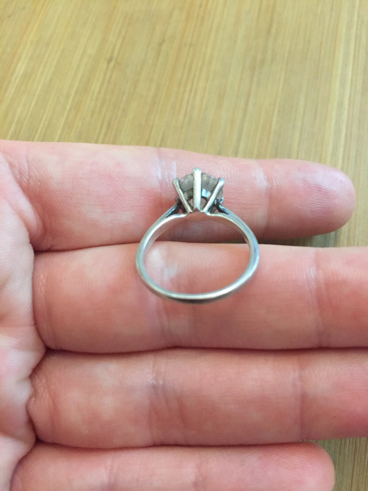 Large Crystal Solid Sterling Silver Solitaire 925… - image 11