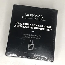Morovan Professional Nail Prep Dehydrator X-Strength Primer Set 0.5 fl.oz./15 ml