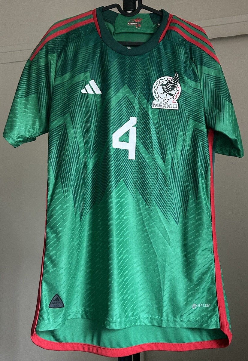 ADIDAS EDSON ALVAREZ #4 MEXICO AUTHENTIC HOME JERSEY FIFA WORLD