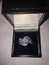 4.02ct White Sapphire Solitaire Engagement ring CZ