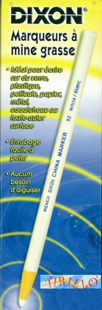 DISEGNO CARTOLERIA VETRO - 1 matita vetrografica - bianco