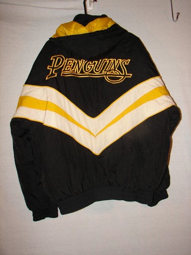 Fans Gear Hockey Pittsburgh  Penguins Warm Lined Coat With Hood  Size Large  - Imagen 4 de 6
