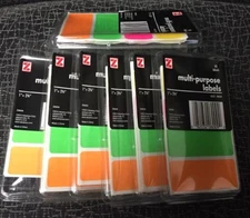 Advantus Z06009 Labels-Neon All-Purpose 1"X2.75" 40/Pkg (7 PACKS!!!!)
