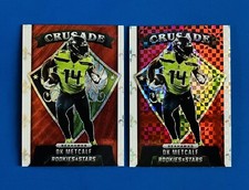(2)  2021 Rookies & Stars DK Metcalf Red Wave & Red Checker Crusade Cards #CR-9