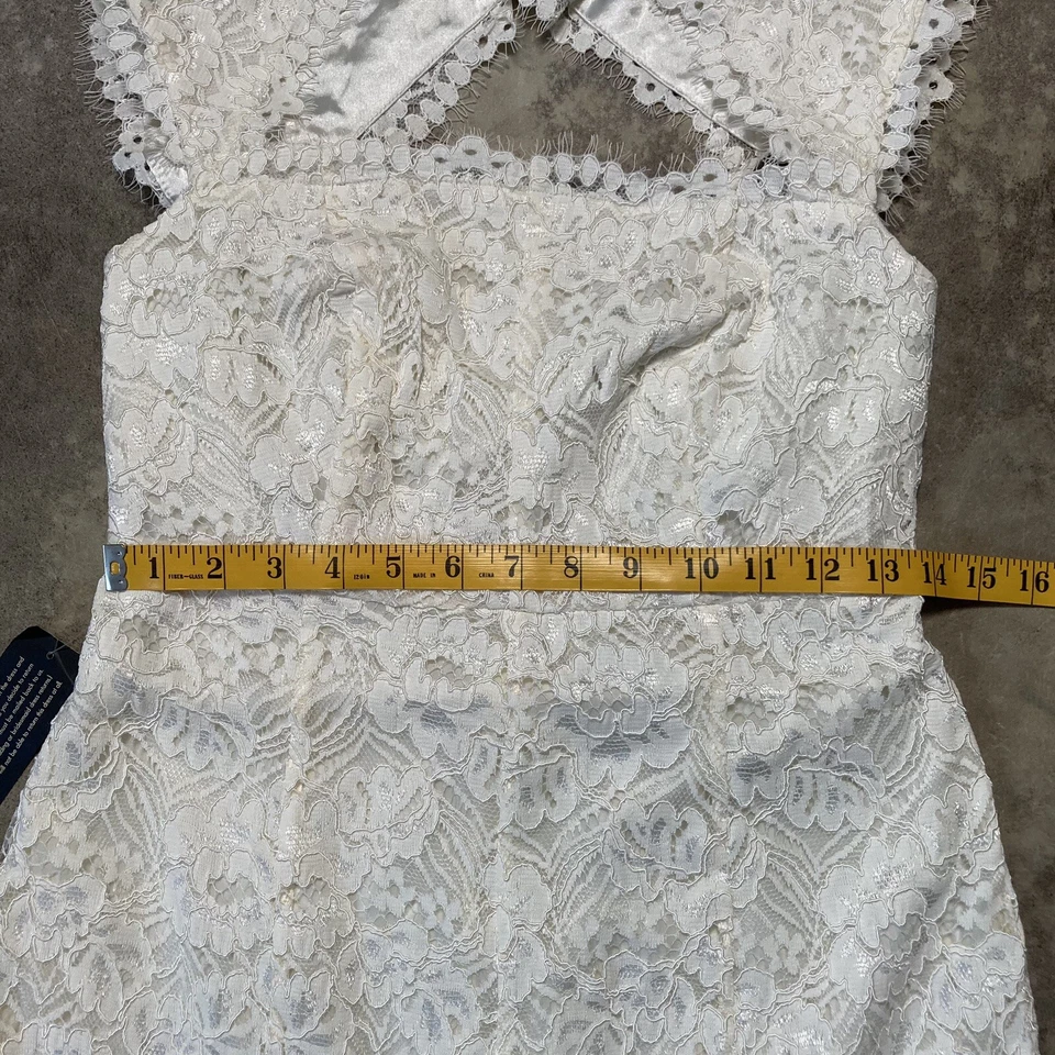 Vestido de novia Ann Taylor para mujer 0 encaje blanco rústico Foto 3 de 4