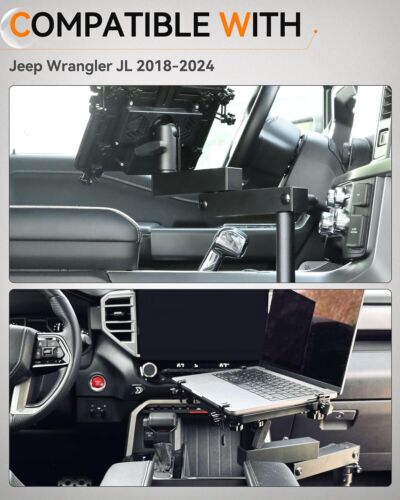 Truck Laptop Mount for Jeep Wrangler JL 2018-2024 Vehicle Laptop Stand Holder - Picture 2 of 24