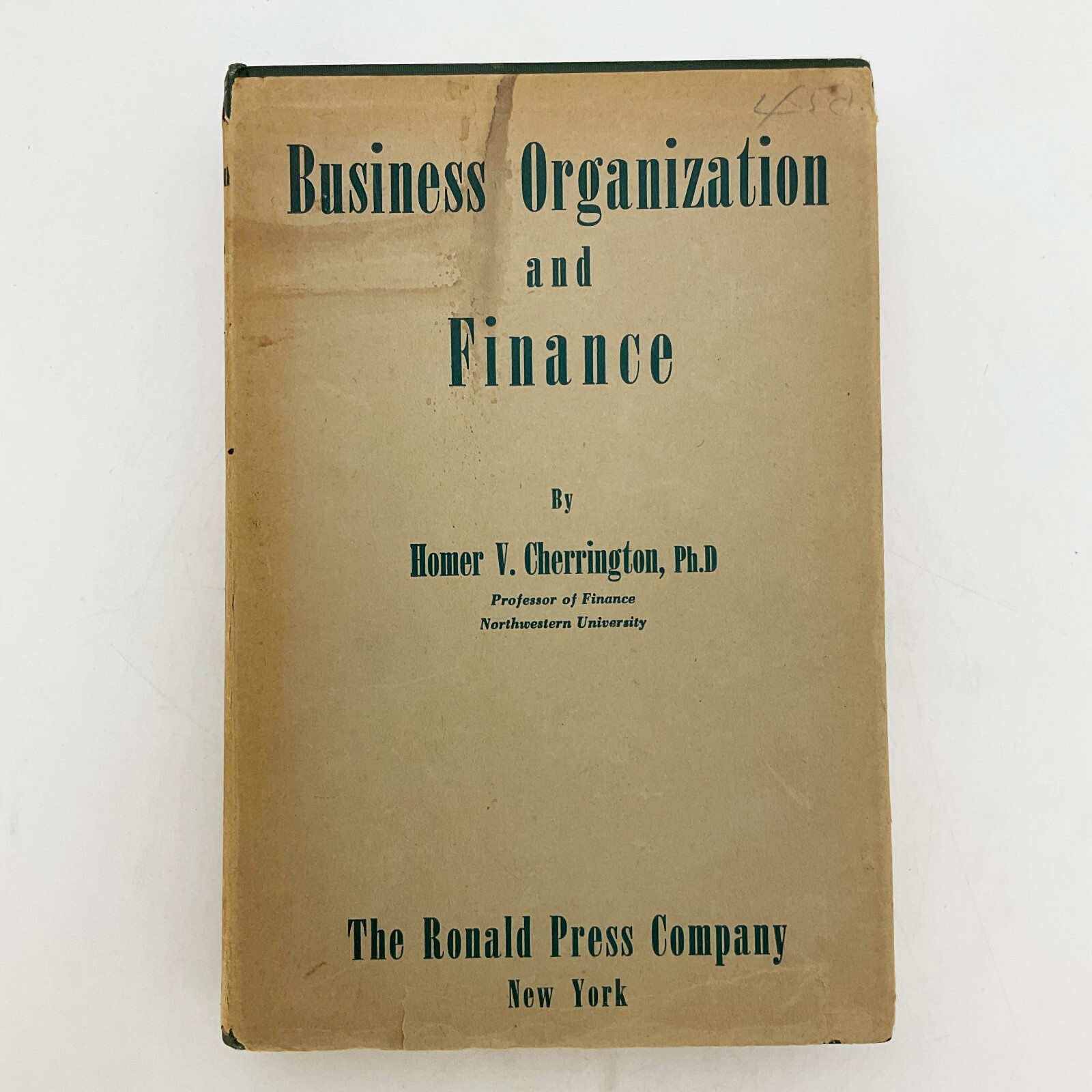 Business Organization and Finance Hardcover Book Homer Cherrington 1948