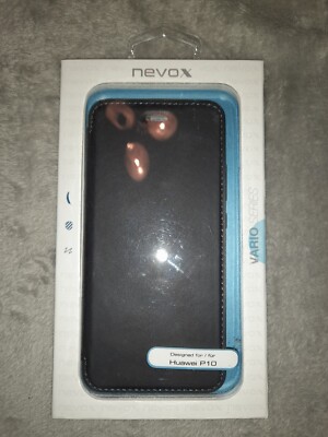 Huawei P10 Book Cover Schutzhülle Schwarz Nevox 