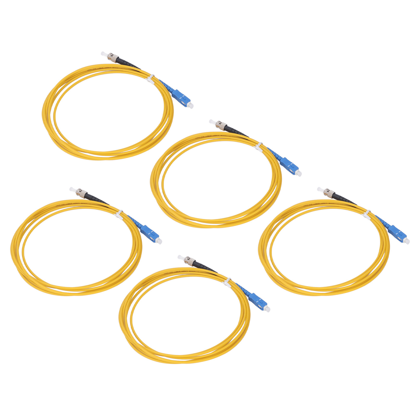 5PCS Fiber Optic Extension Cable Halogen AntiAging UPC SC To ST Fiber