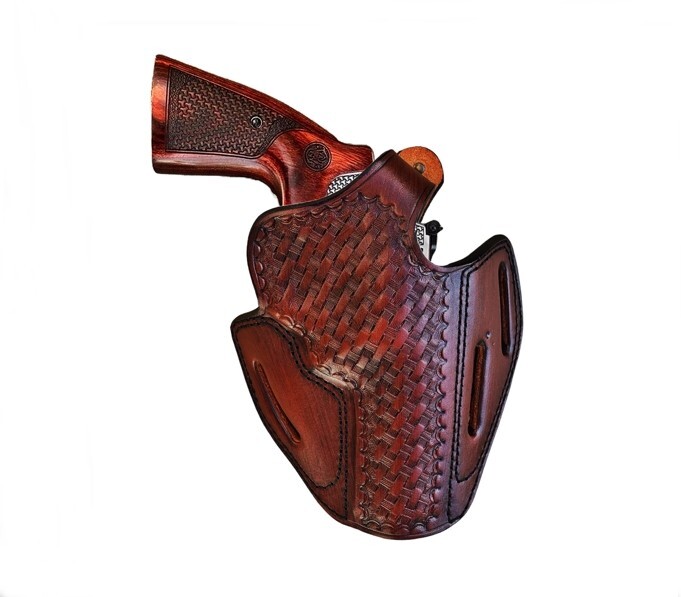 Leather Belt Holster Fits Colt Python, King Cobra .357 Magnum - Revolver Holster-image