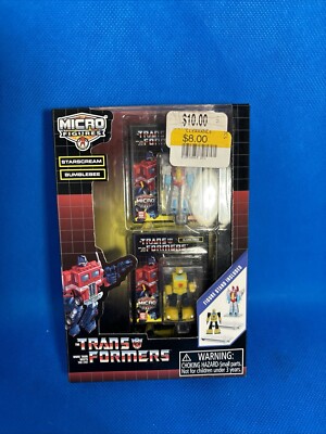 Micro Figures The Transformers Starscream & Bumblebee with Figure Stand Sealed