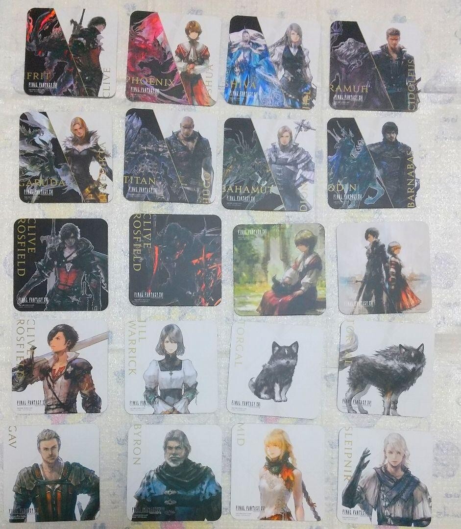 Square Enix Cafe Final Fantasy 16 coaster Japan set of 20 | eBay