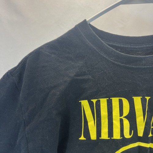 Nirvana Black Logo 100% Cotton Short Sleeve Crop Top Women's Size Medium - Picture 6 of 13