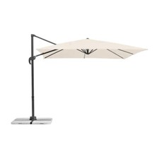 Ombrellone 3x4 In Alluminio Orientabile Ecru Braccio Decentrato Palo Laterale