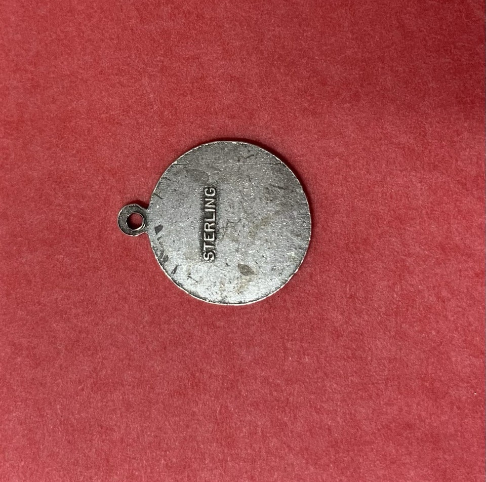 Vintage Sterling Silver Blue Enamel Victoria BC Canada Bracelet Charm 1