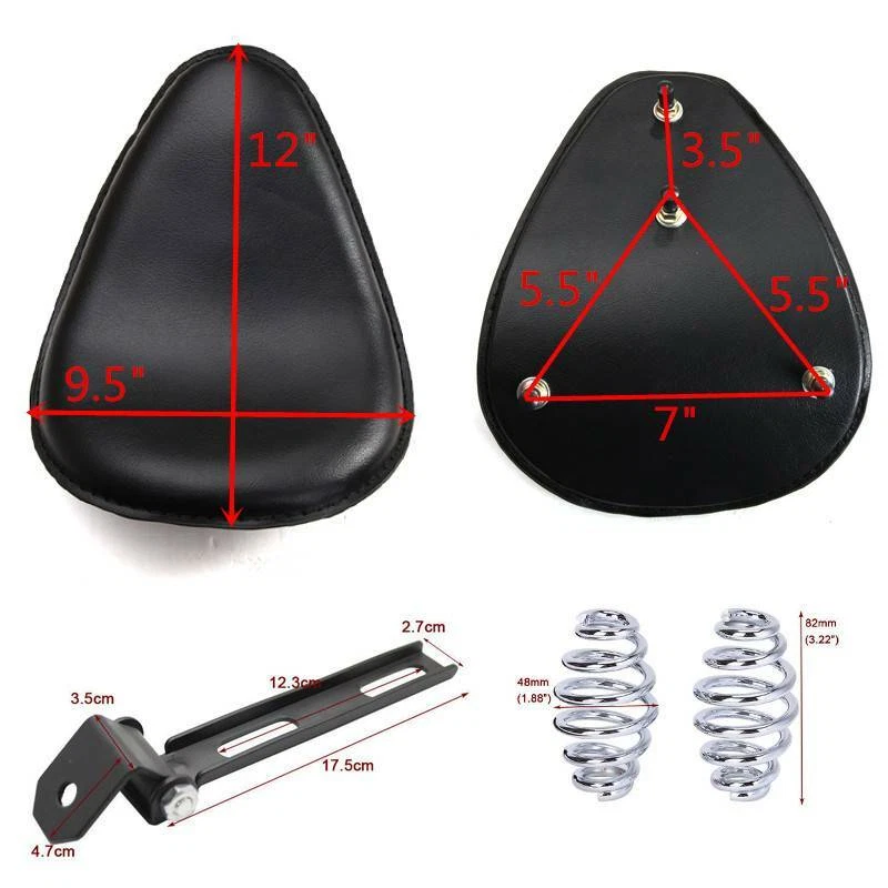 Soporte de resorte de motocicleta negro solo asiento bandeja para Honda Shadow VLX600 Bobber EE. UU. Foto 3 de 4