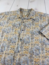 TORI RICHARD S/S Button Up Cotton Lawn Shirt USA Made Multicolored Men's XL L11
