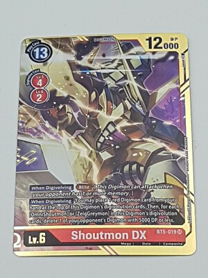 Digimon TCG Shoutmon DX Alternative Artwork Super Rare NM rot