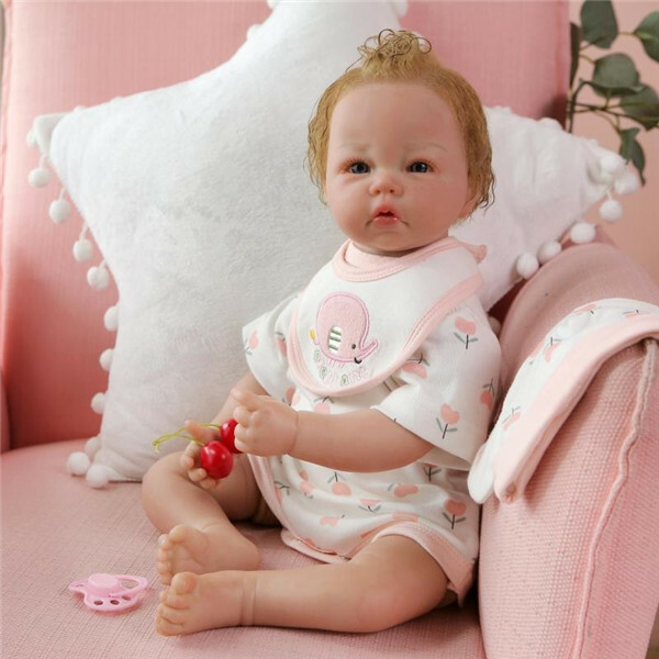 Baby Simulation Doll Artificial Handmade Silicone Cute Educational Toy Doll  Gift