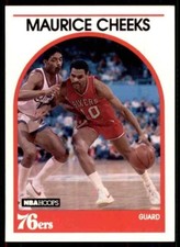 1989-90 NBA HOOPS - Short Print Card - MAURICE CHEEKS #65---Philadelphia 76'ers