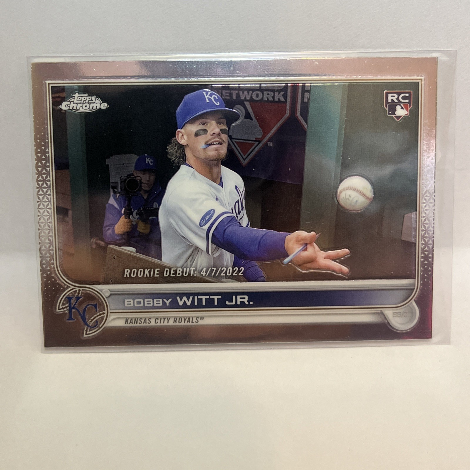 Bobby Witt Jr 2022 Topps Chrome Update Rookie Debut Card #USC176 ROYALS