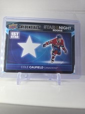 2021-22 Upper Deck Credentials 1st Star of the Night Rookies #1SR2 Cole Caufield