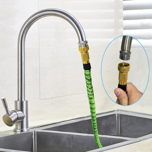 XINTONG - Faucet Adapter with Aerator, Faucet To Garden Hose Adapter, Kitchen... - Picture 3 of 7