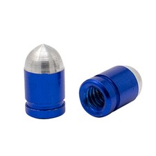 PRO BULLET VALVE CAPS IN BLUE USED FOR PRESTA VALVE