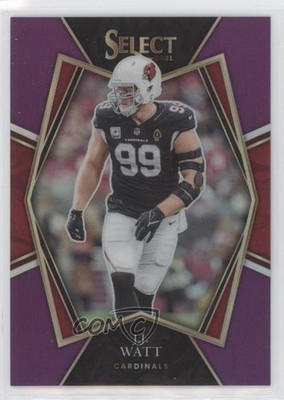 2021 Panini Select Premier Level Purple Prizm 41/75 JJ Watt #103 pe8