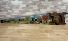 Vintage Rustic Simonds Saw Steel Co. Hand Painted Saw - 29”