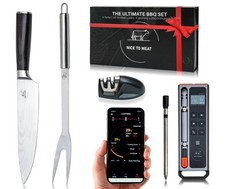 Wireless Meat Thermometer Digital BBQ Set, 5.3 Bluetooth and WiFi connectivit...