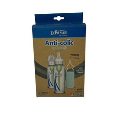 Dr Browns Options Anti-Colic Glass Baby Bottle 8oz Narrow Clear 1 Bottle/Sleeve