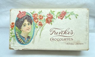 Old Vintage Candy Box Valentines Funke’s Chocolates La Crosse WI Wis Wisconsin