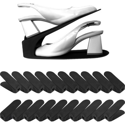 One-Piece Shoe Slot Organizer 20 Pack, Space-Saving Stackers for Closet, Entr...