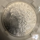 PGA MS64 1921-D Morgan Silver Dollar $1 Denver Mint Business Strike 0.900 — photo 3