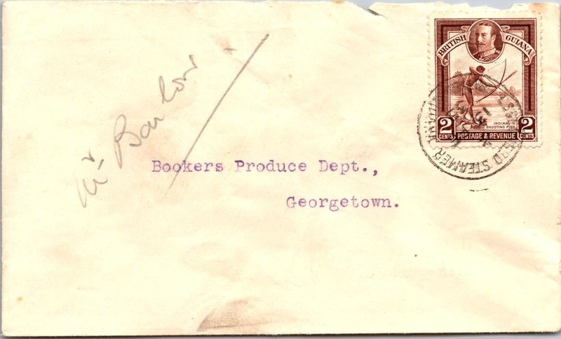 British Guiana 1935 Essequibo Steamer Cover - L44023
