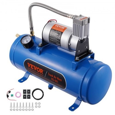 NEW VEVOR 12V Air Compressor with Tank 1.6 Gallon/6 L,Train Horn Air Compressor,