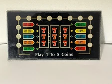 Rare Bally 5 Coin  Vintage Slot Machine Glass 1970