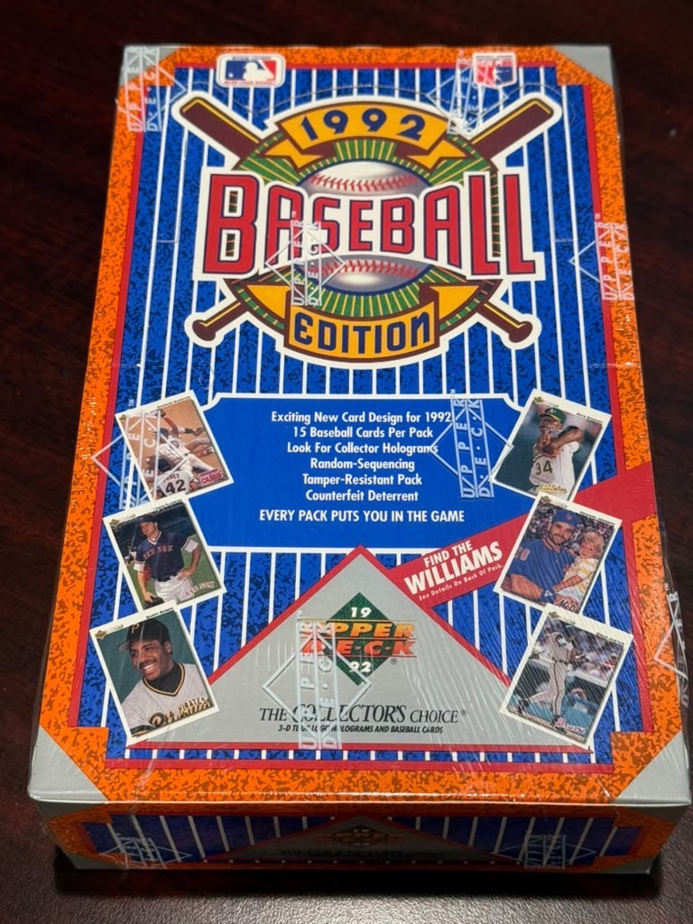 1992 Upper Deck Baseball Factory Sealed Hobby Box 36 Packs FIND THE TED WILLIAMS