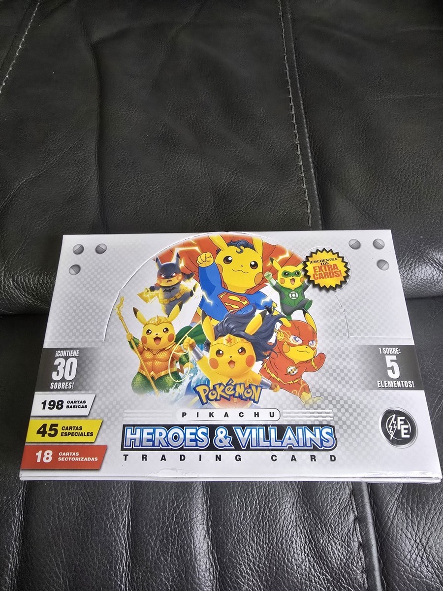 PIKACHU Cosplay2 HEROES & VILLAINS Cards Box 30 Packs Peru Flash
