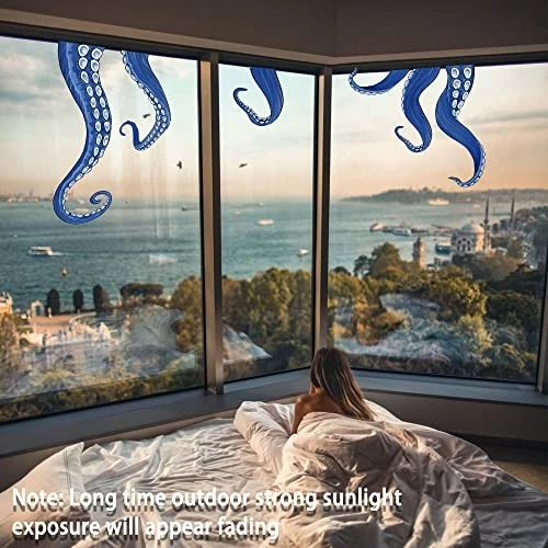 Octopus Art Decor Wall Decals Kraken Octopus Tentacles Wall Stickers for Blue - Image 3 of 4