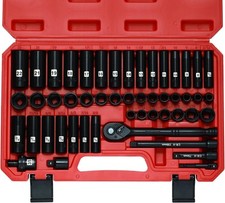 3/8 In. 50 Piece Milwaukee 6 Point Impact Soc...