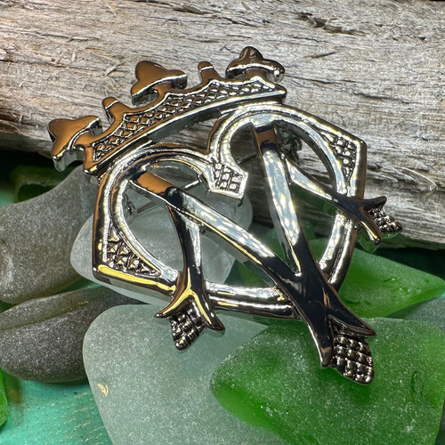 Luckenbooth Brooch Scottish Scotland Pewter Ladies Bridal Pin - Picture 7 of 10