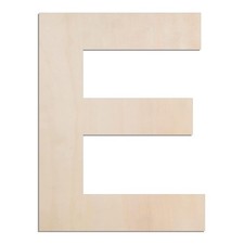 12 Inch Large Wooden Letter E 1/4 Thick Big Wood Letter Crafts Wall Decor