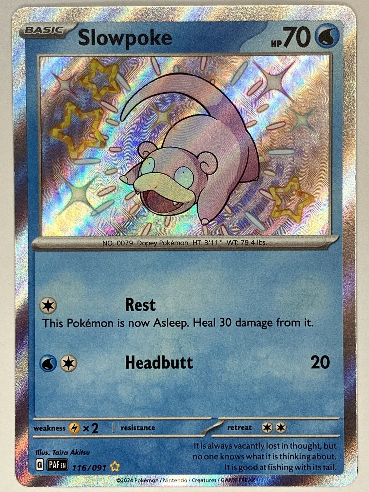 Slowpoke NM 116/091 SV: Paldean Fates Pokemon TCG Holo