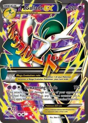 M Gallade EX (100 Full Art) 100/108 XY - Roaring Skies Holofoil Pokemon DM